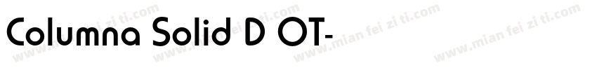 Columna Solid D OT字体转换